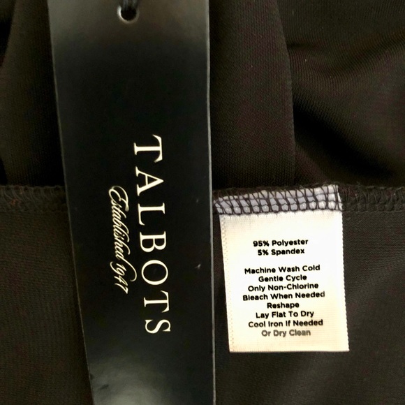 TALBOTS PETITE BLACK DRESS WITH KNOT DETAIL - Picture 4 of 6